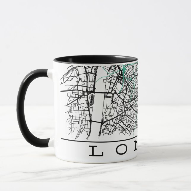 Caneca Mapa de Londres (Esquerda)