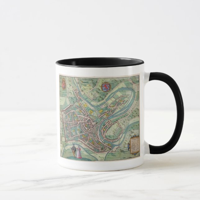 Caneca Mapa de Luxembourg, 'de Civitates Orbis Terrarum (Direita)