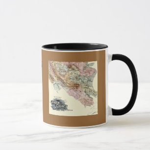 Caneca Mapa de Marin County em 1890