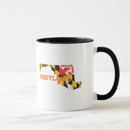 Caneca Mapa de Maryland - Sinalizador de Estado Formatado