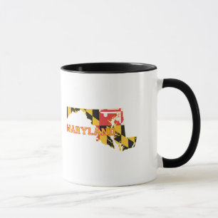 Caneca Mapa de Maryland - Sinalizador de Estado Formatado
