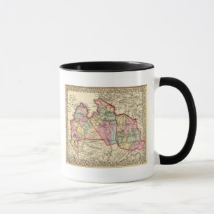 Caneca Mapa de Mason, Jackson, condados Roane
