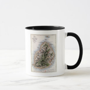 Caneca Mapa de Maurícia, ilustração 'Paul e Virginie