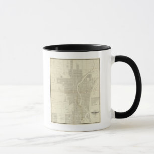 Caneca Mapa de Milwaukee