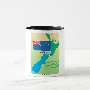 Caneca Mapa De Mug Da Nova Zelândia