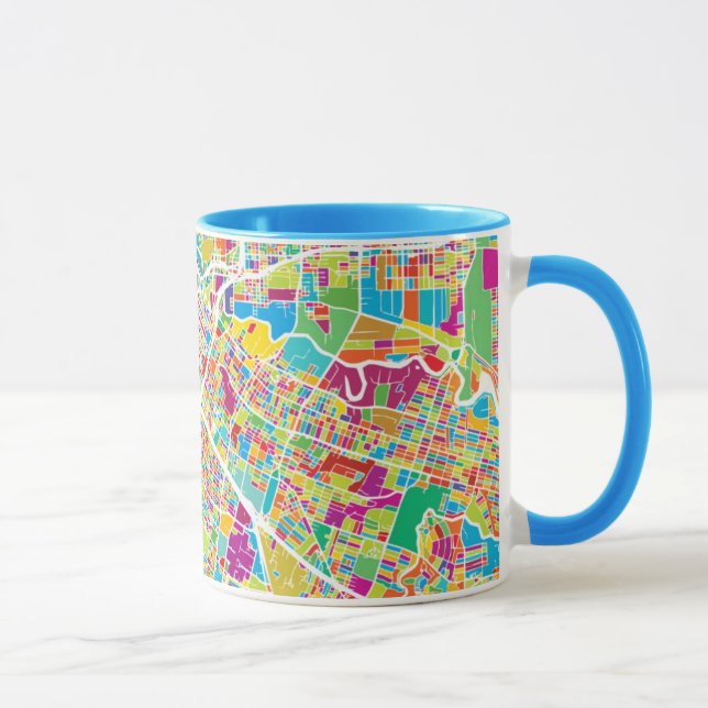Caneca Mapa de néon de Houston, Texas | (Direita)