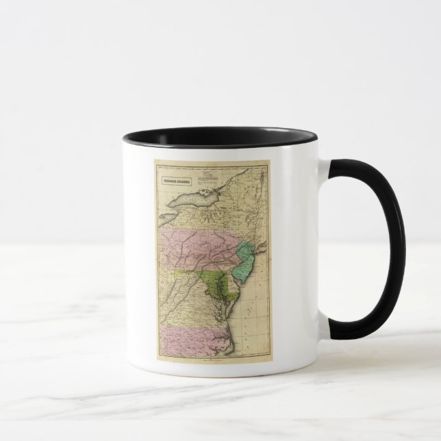 Caneca Mapa de Olney para os Estados Unidos (Direita)