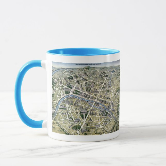 Caneca Mapa de Paris durante o período dos Grands (Esquerda)