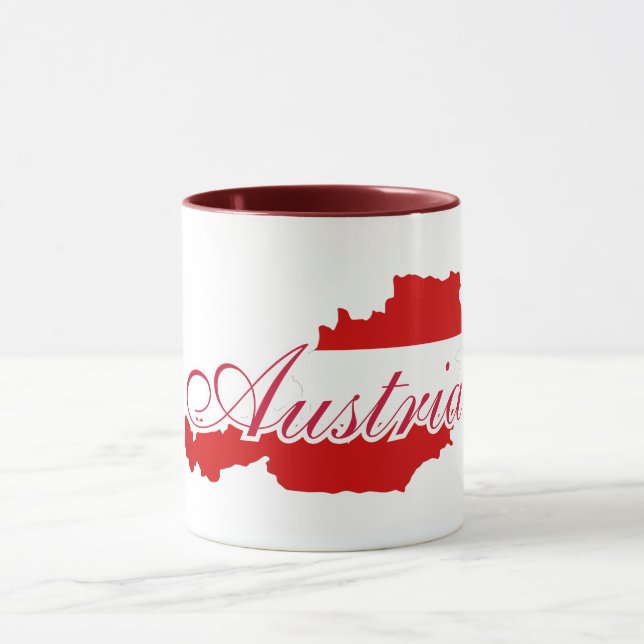 Caneca Mapa de pavilhão da Áustria (Centro)
