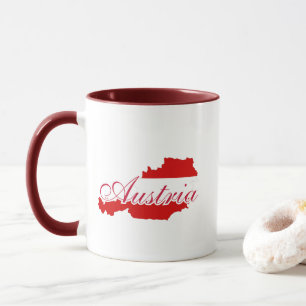Caneca Mapa de pavilhão da Áustria