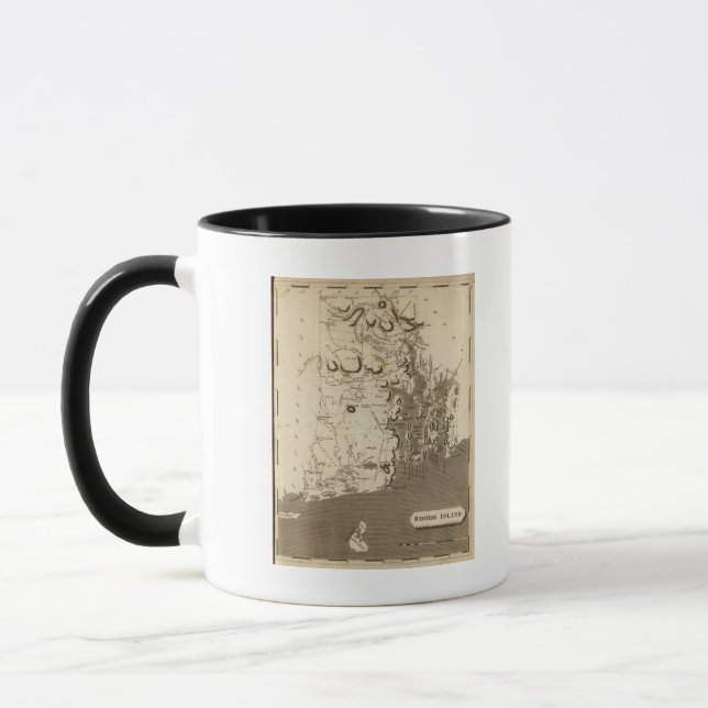 Caneca Mapa de Rhode Island por Arrowsmith (Esquerda)