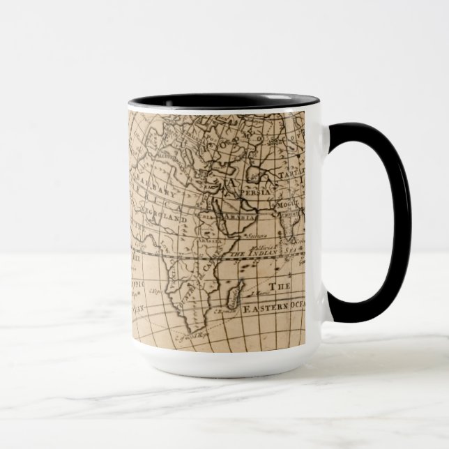 Caneca Mapa de Robinson Crusoe do mundo (Direita)