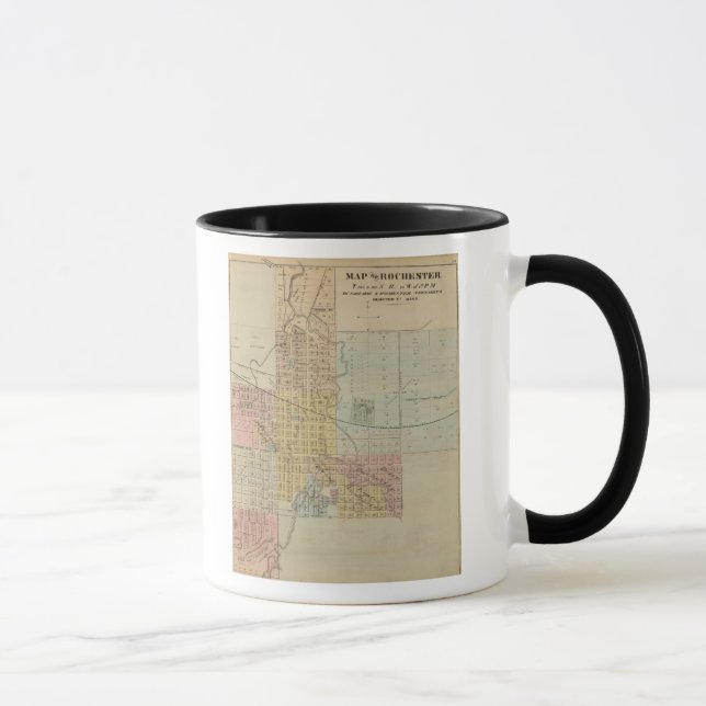 Caneca Mapa de Rochester, Minnesota (Direita)