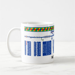 Caneca Mapa de rota grande do canal da união (2 de 4)