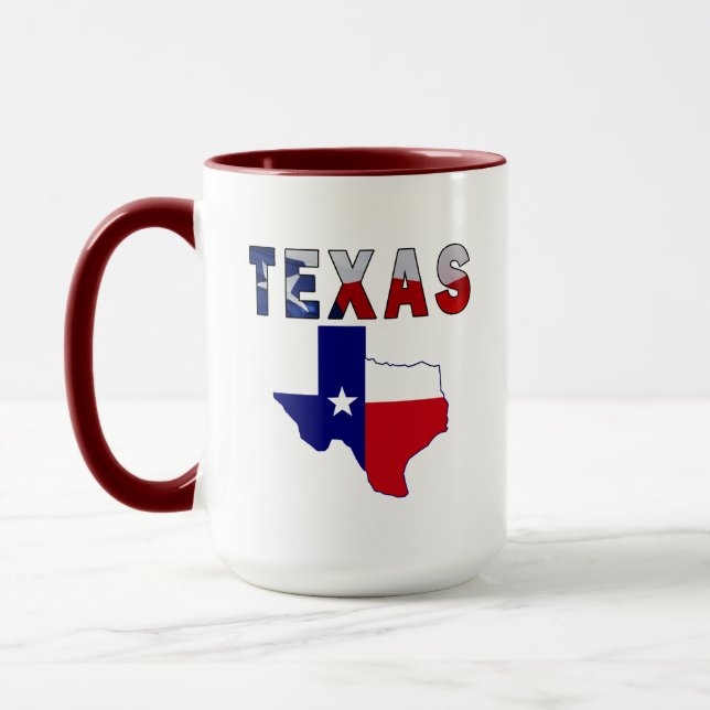 Caneca Mapa de Sinalizador com Texas (Esquerda)