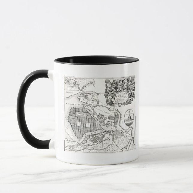 Caneca Mapa de St Petersburg (Esquerda)