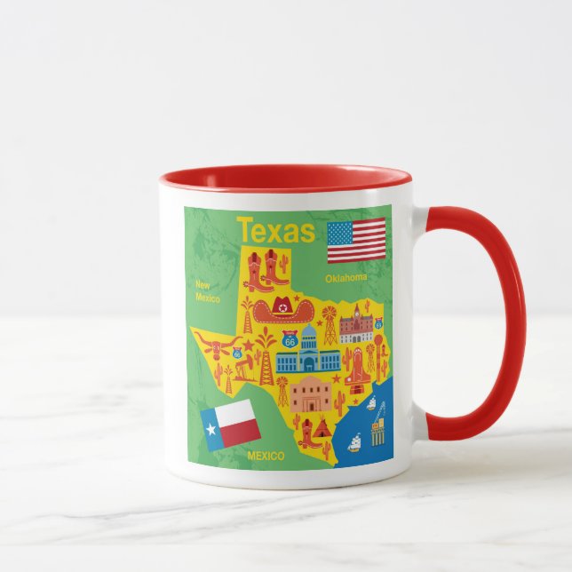 Caneca Mapa de Texas dos miúdos (Direita)