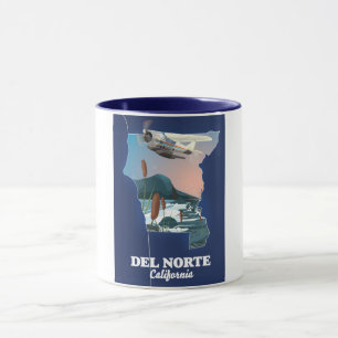 Caneca Mapa de viagem Del Norte Califórnia