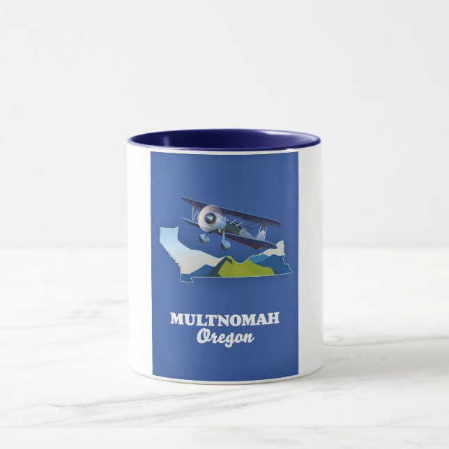 Caneca Mapa de viagem Multnomah Oregon (Centro)