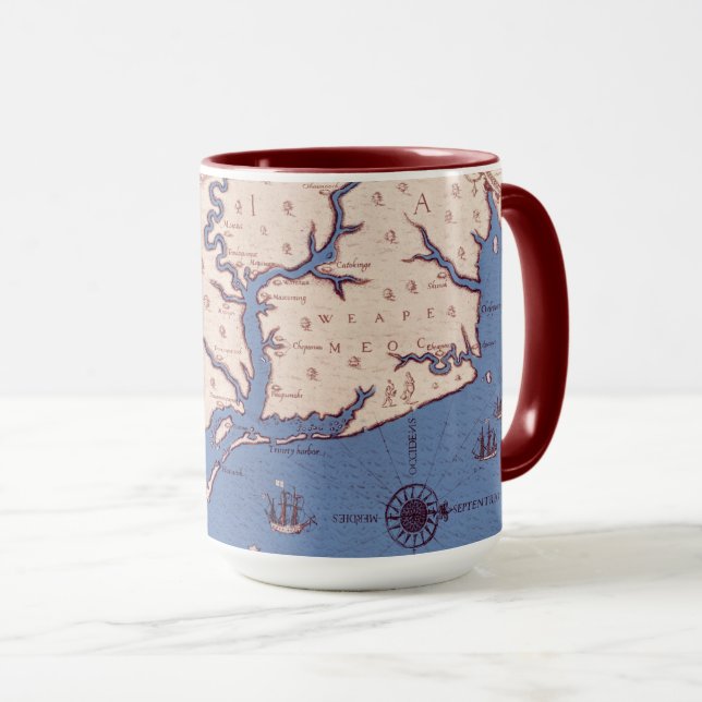 Caneca Mapa de Virgínia (Frente Esquerda)