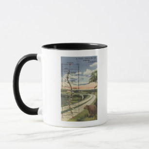 Caneca Mapa detalhado "da estrada ideal "