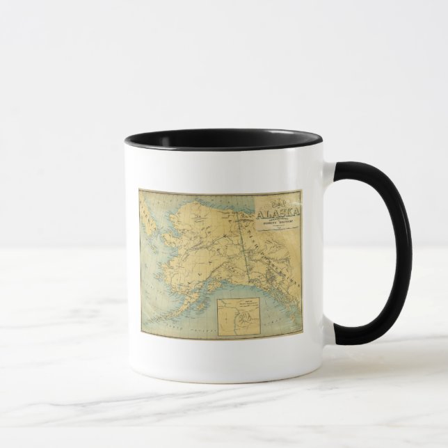 Caneca Mapa Do Alasca (Direita)