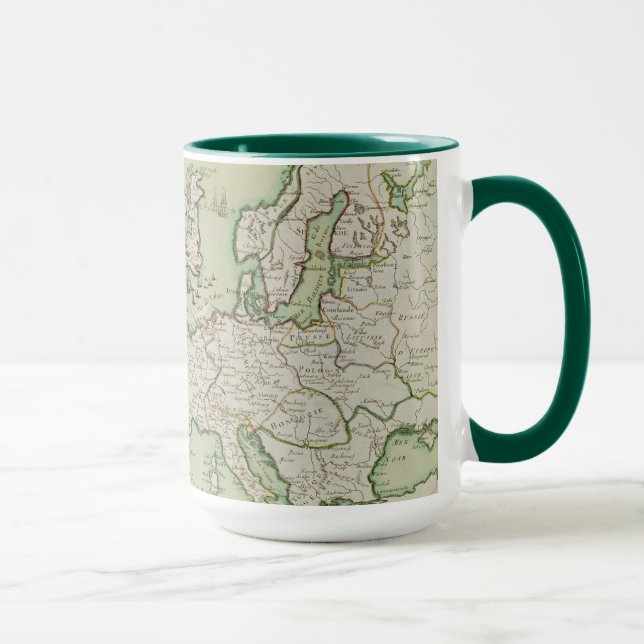 Caneca Mapa do ataque naval em Inglaterra por Napoleon (Direita)