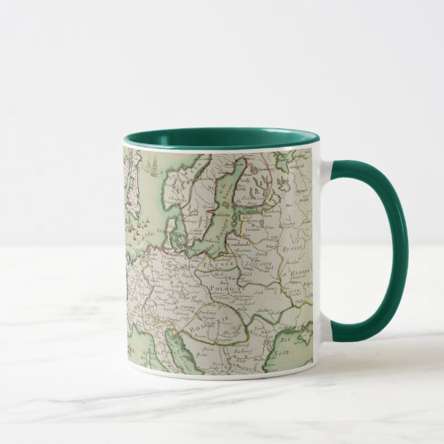 Caneca Mapa do ataque naval em Inglaterra por Napoleon (Direita)
