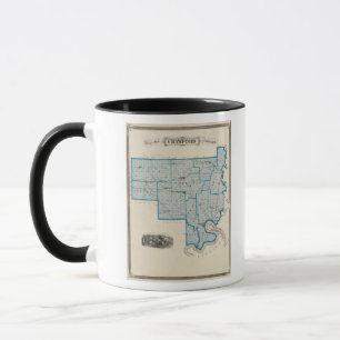 Caneca Mapa do Condado de Crawford