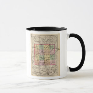 Caneca Mapa do Condado de Kalamazoo, Michigan
