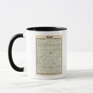 Caneca Mapa do Condado de McDonough, Rushville