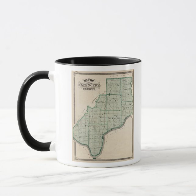 Caneca Mapa do Condado de Spencer (Esquerda)