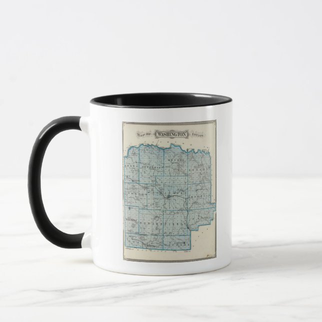 Caneca Mapa do Condado de Washington (Esquerda)