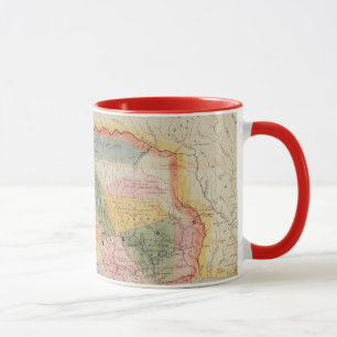Caneca Mapa do estado do Texas 1835