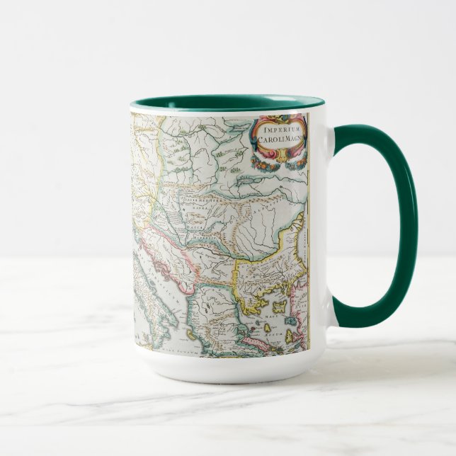 Caneca Mapa do império de Charlemagne (Direita)