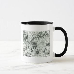 Caneca Mapa do litoral de Nova Inglaterra