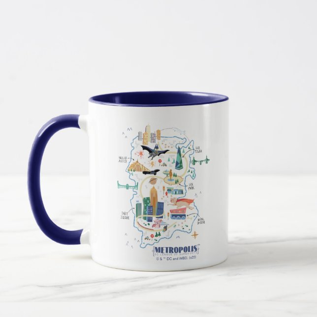 Caneca Mapa do Livro de Metrópolis (Esquerda)