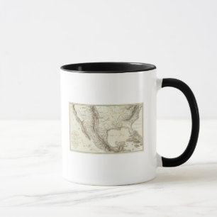 Caneca Mapa do México e dos países vizinhos