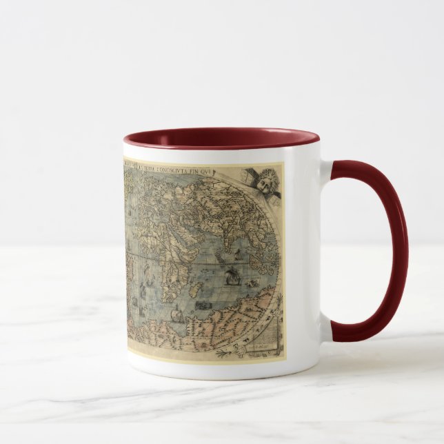 Caneca Mapa do mundo 1565 de Ferando Berteli (Fernando (Direita)