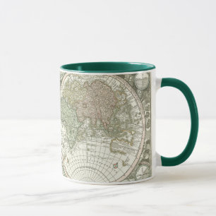 Caneca Mapa do mundo 1744