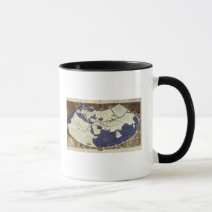 Caneca Mapa do mundo conhecido, 'de Geographia
