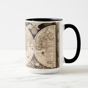 Caneca Mapa do mundo do vintage