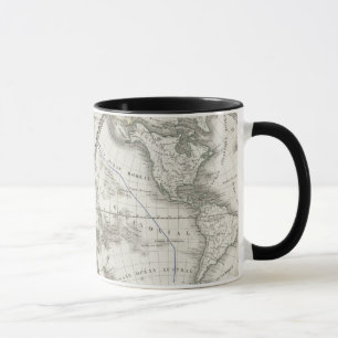 Caneca Mapa do mundo em 2 hemisférios