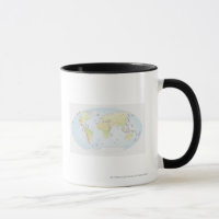 Mapa do mundo que mostra locais da atividade
