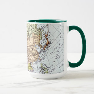 Caneca Mapa do século XIX de Ásia