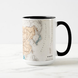 Caneca Mapa do tempo de Ásia   de Kublai Khan