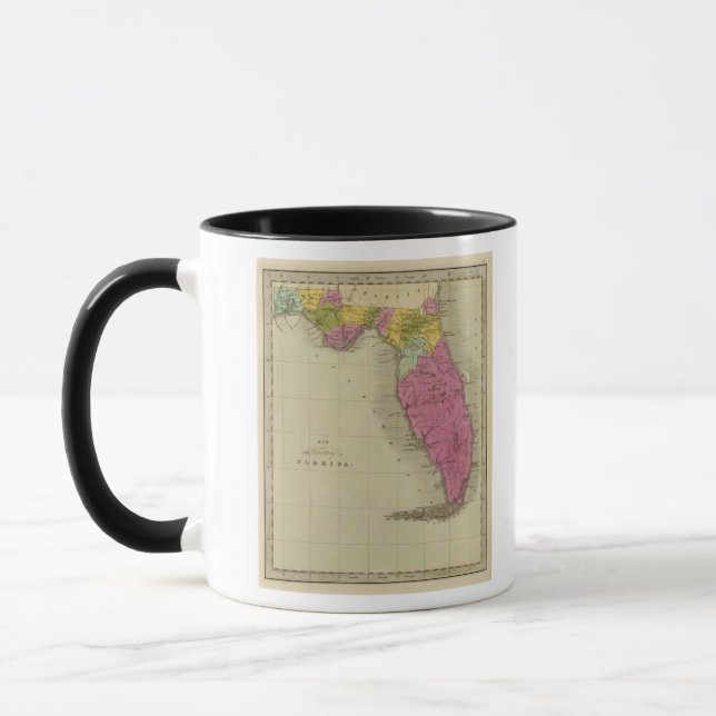 Caneca Mapa do Território da Flórida (Esquerda)