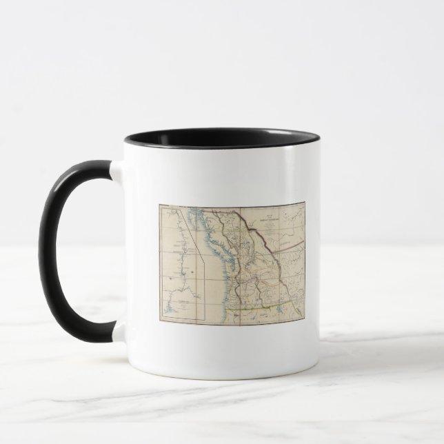 Caneca Mapa do Território do Oregon 2 (Esquerda)