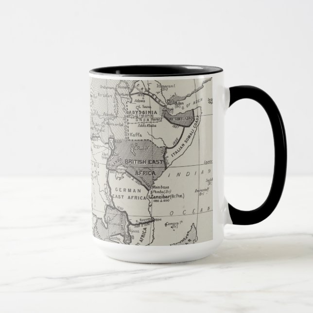 Caneca Mapa do Tratado de África (Direita)