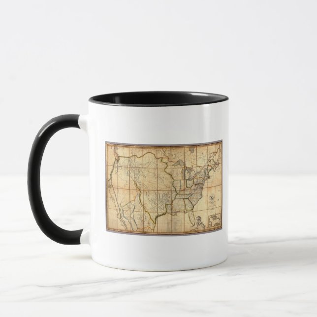 Caneca Mapa dos Estados Unidos 3 (Esquerda)